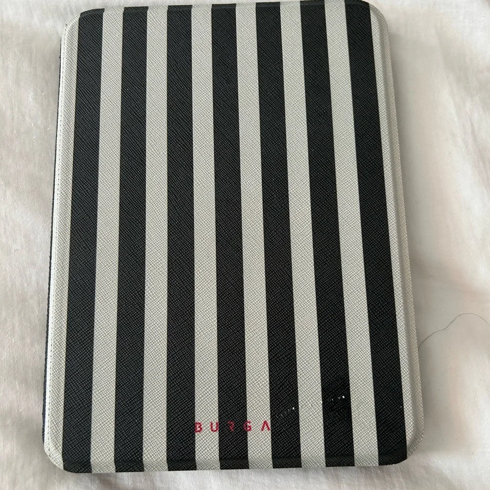 Black and Gray Striped Tablet Sleeve
